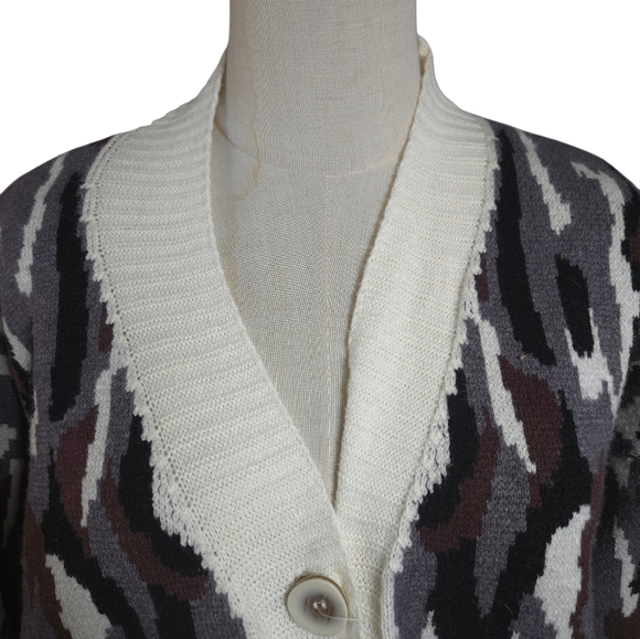 Janice Apparel Camouflage Cardigan Sweater - Picture 2 of 7